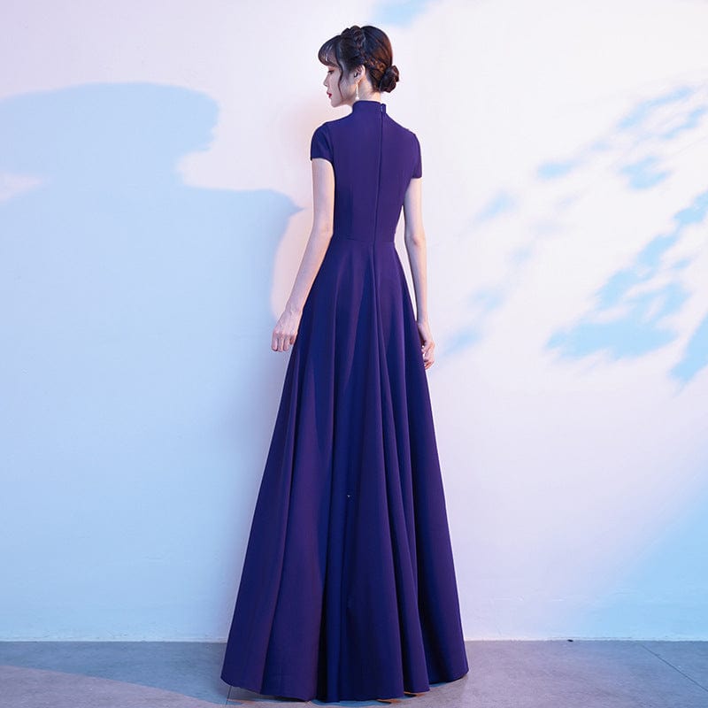 Beth and Brian Qipao-TZL Floral embroidery, wedding floor length plus size Qipao