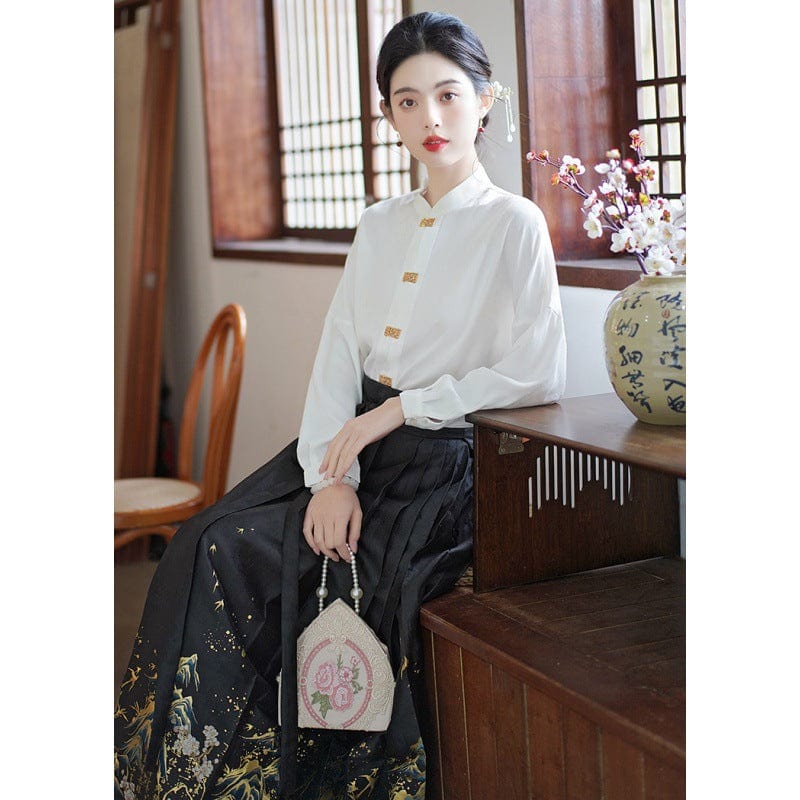 Beth and Brian Qipao-ARS Ming Dynasty, long MaMian Qun set 馬面裙套裝