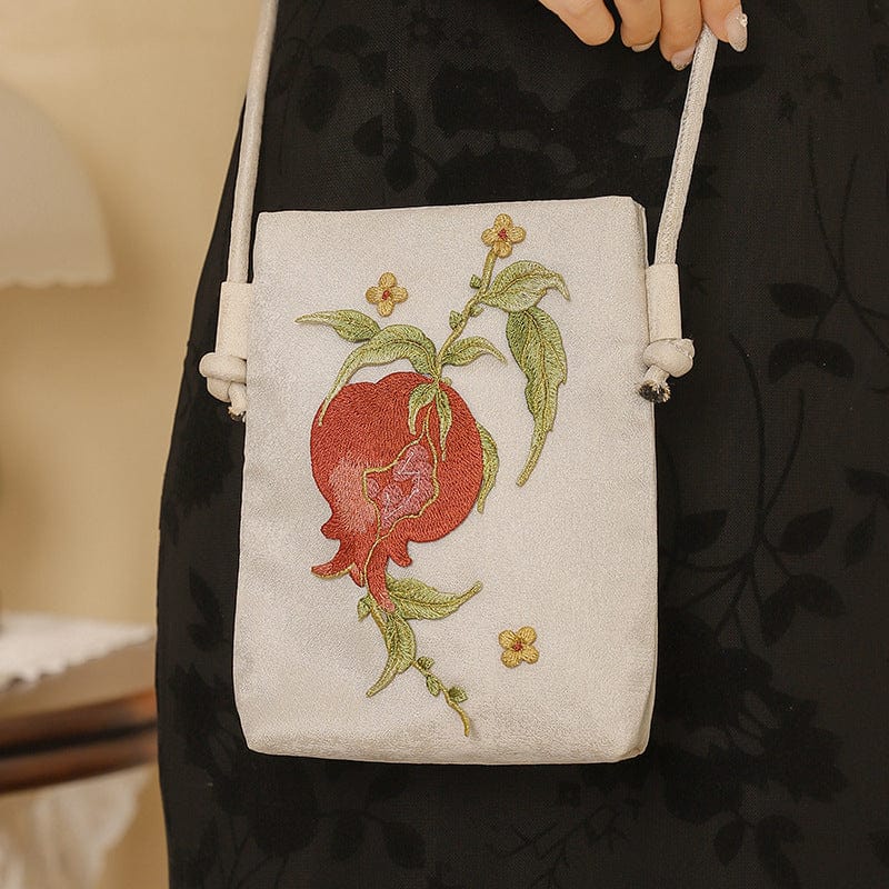 Beth and Brian Qipao-CY 3D embroidered phone pouch, Chinese style Qipao bag