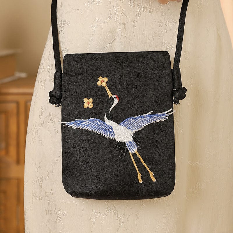Beth and Brian Qipao-CY 3D embroidered phone pouch, Chinese style Qipao bag