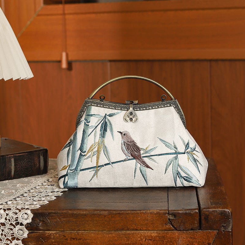 Beth and Brian Qipao-CY Sqarrow and bamboo embroidery, Chinese style Qipao bag