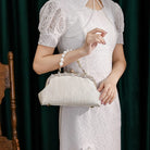 Beth and Brian Qipao-CY Hand-made, pearl Chinese style Qipao bag