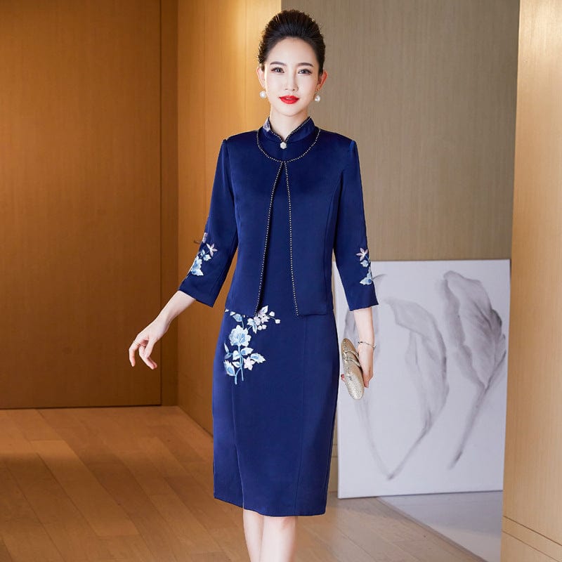 Beth and Brian Qipao-LC Plus size midi Cheongsam for mothers
