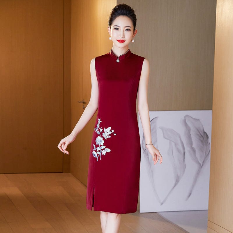 Beth and Brian Qipao-LC Plus size midi Cheongsam for mothers