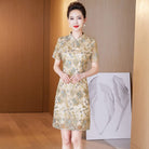 Beth and Brian Qipao-LC Winter collection, champagne Cheongsam set for mothers
