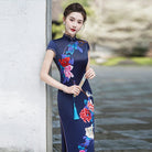 Beth and Brian Qipao-LMO Floral pattern, long plus size Cheongsam