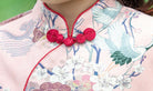 Beth and Brian Qipao-JF Children Qipao dress, gold fish&crane pattern Qipao dress for little girls