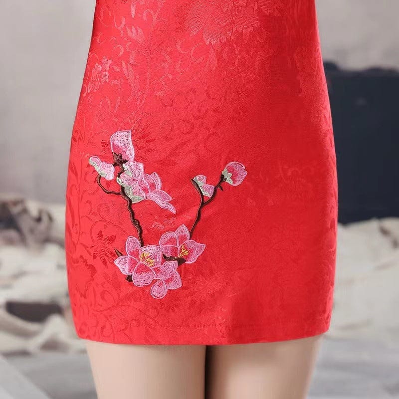 Beth and Brian Qipao-HQ Children Qipao dress, floral pattern Qipao dress for little girls