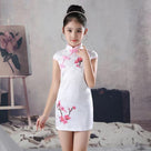 Beth and Brian Qipao-HQ Children Qipao dress, floral pattern Qipao dress for little girls