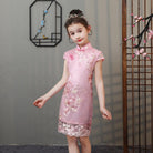 Beth and Brian Qipao-HQ Children Qipao dress, floral embroidery Qipao dress for little girls