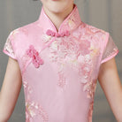 Beth and Brian Qipao-HQ Children Qipao dress, floral embroidery Qipao dress for little girls