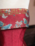 Beth and Brian Qipao-QHM Ming Dynasty, Tube top, wedding long MaMian Qun set