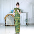 Beth and Brian Qipao-XYG Vivian Chinese Landscape Mountain Print Long Plus Size Cheongsam