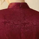 Beth and Brian Qipao - GR Rose pattern, Jacquard satin long Qipao/Cheongsam dress, retro dress
