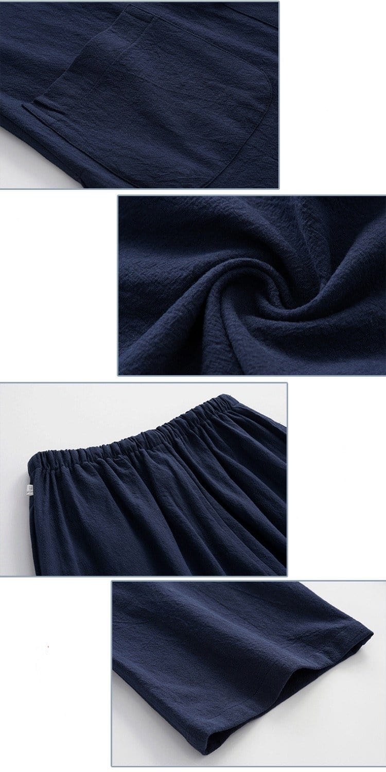 Beth and Brian Qipao-BXXGSF Linen fabric, Chinese Tang Suit set, Kong fu Suit set