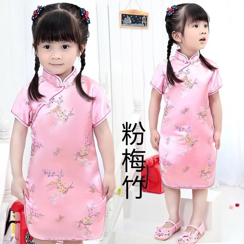 Chinese traditional dress, Chinese retro style Qipao dress for little girls