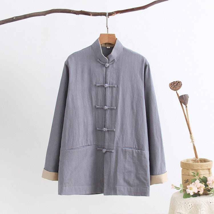 Cotton Tang suit shirt, Chinese traditional Martial Arts suit shirt