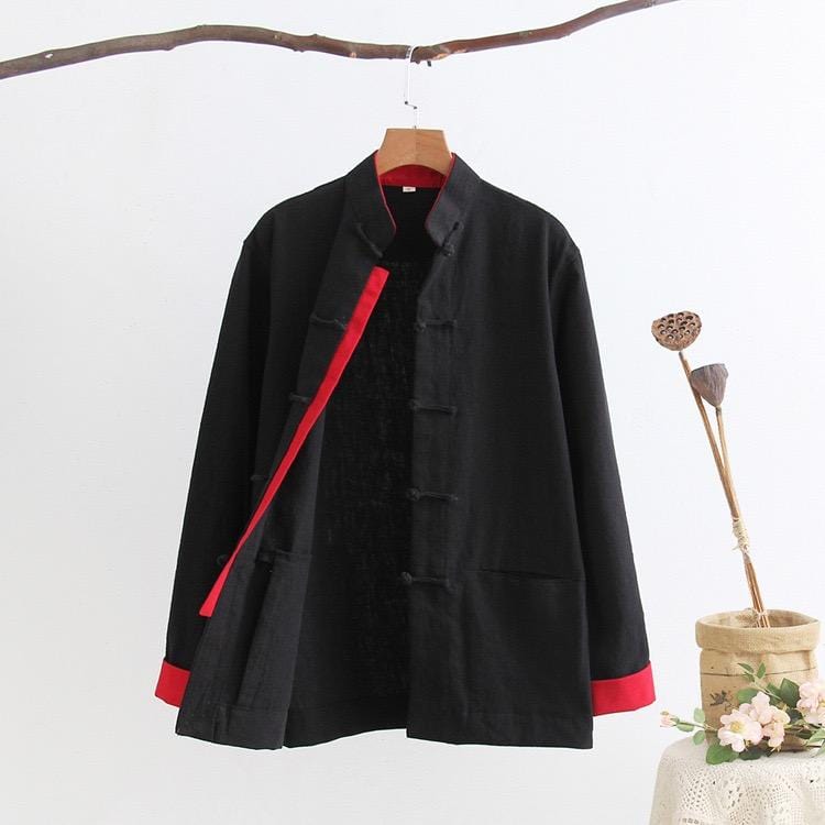 Cotton Tang suit shirt, Chinese traditional Martial Arts suit shirt