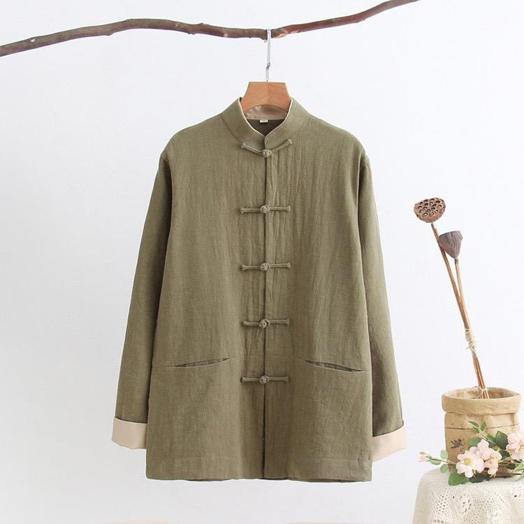 Cotton Tang suit shirt, Chinese traditional Martial Arts suit shirt