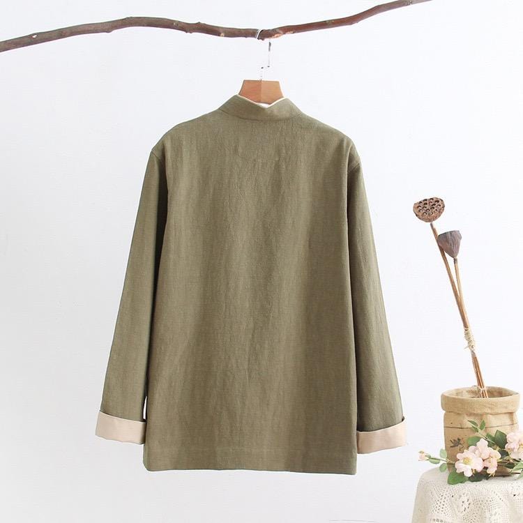 Cotton Tang suit shirt, Chinese traditional Martial Arts suit shirt
