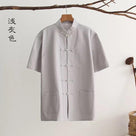 chinese dress shirt Tang suit shirt, kung fu outfit, Chinese traditional clothing L / Grey NWOT FREE PEOPLE Dahlia High to Low Waist garde tailoring Color:White Yellow