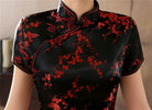 Plus size Qipao collection, plum blossom, brocade fabric long Qipao 