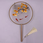 Beth and Brian Qipao- XD Machine-embroidered, double-sided embroidery Hand Fan, Chinese Hand Fan