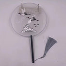 Beth and Brian Qipao- XD Machine-embroidered, double-sided embroidery Hand Fan, Chinese Hand Fan