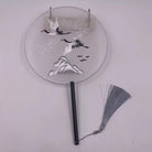 Beth and Brian Qipao- XD Machine-embroidered, double-sided embroidery Hand Fan, Chinese Hand Fan