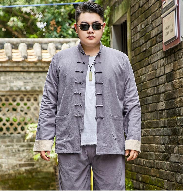 Plus size, cotton fabric, Chinese Tang suit jacket and Tang suit set