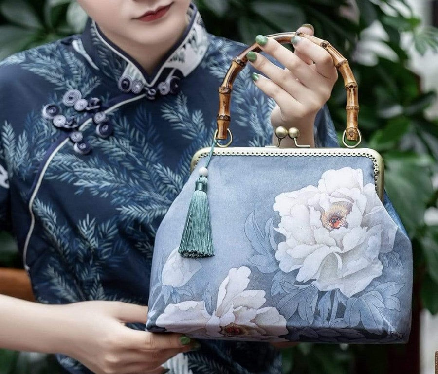 Floral patter, hand-made Chinese Style Qipao bag