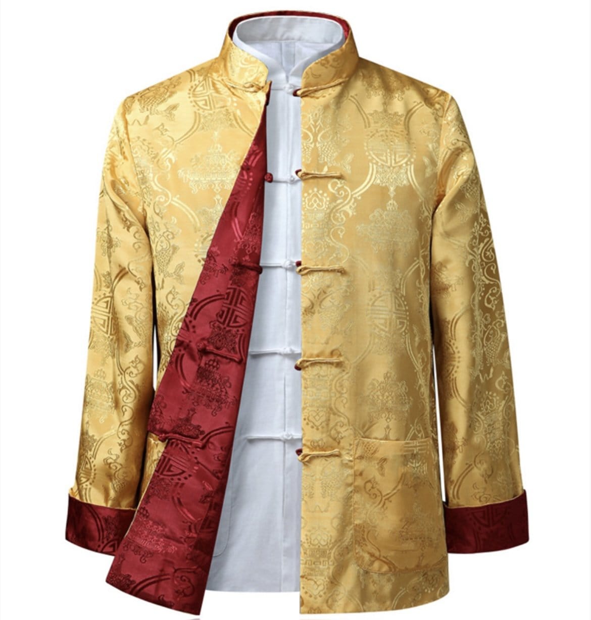 Beth and Brian Qipao - JXGZ Chinese Men double sided Tang suit Jacket, Wedding tang suit jacket