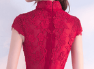 Beth and Brian Qipao-YNX Floral embroidery, mermaid wedding Qipao