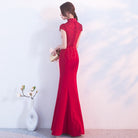 Beth and Brian Qipao-YNX Floral embroidery, mermaid wedding Qipao