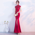 Beth and Brian Qipao-YNX Floral embroidery, mermaid wedding Qipao