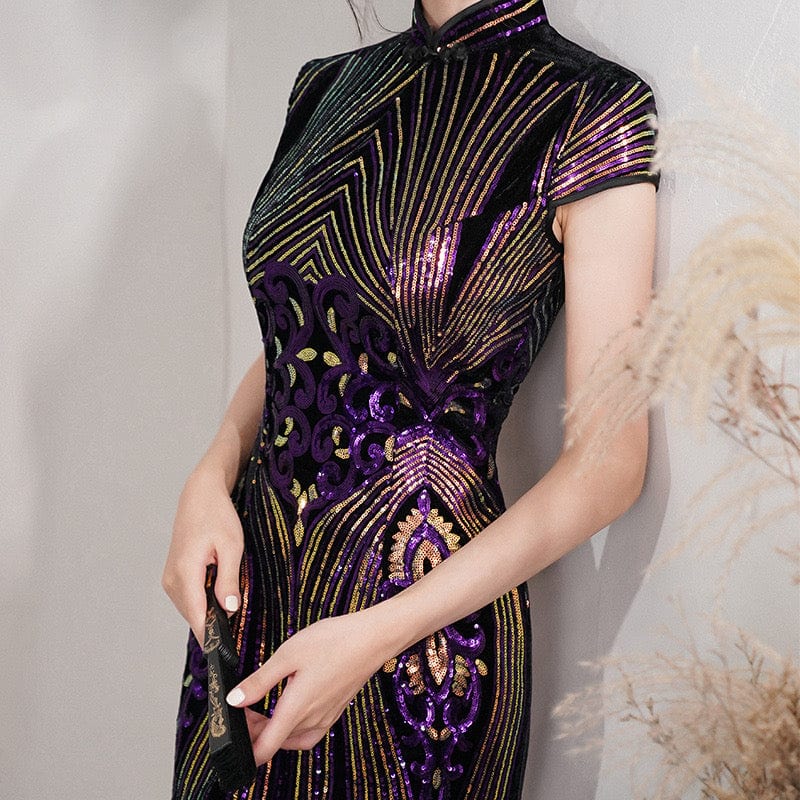 asian prom dresses Champagne tulle beads long dress, champagne evening dress toptby Customized service and Rush order are available. Cheongsam Dress Prom Dresses Asian