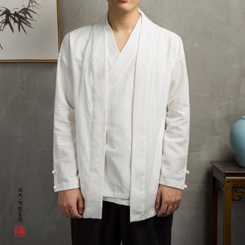 Beth and Brian Qipao - GSF Cotton and linen fabric, Chinese Tang Suit shirt