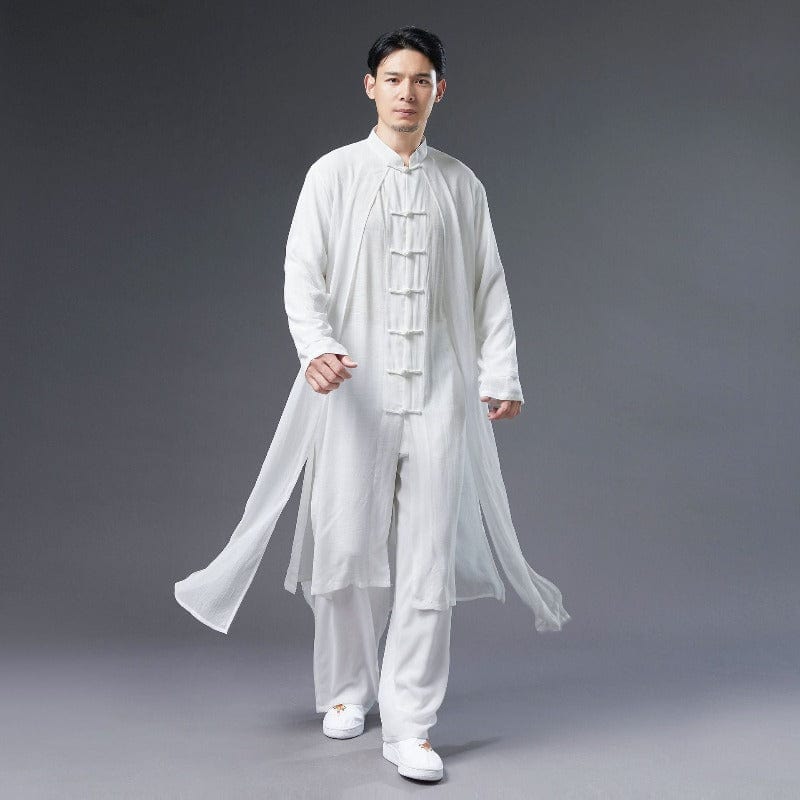 Beth and Brian Qipao - YMN Cotton and linen fabric, Chinese Tang Suit robe