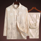 Beth and Brian Qipao - TQN Chinese Men Blessing pattern Tang Suit Jacket