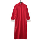 Beth and Brian Qipao - YTTZ Cotton fabric, Chinese Tang suit set and Crosstalk gown