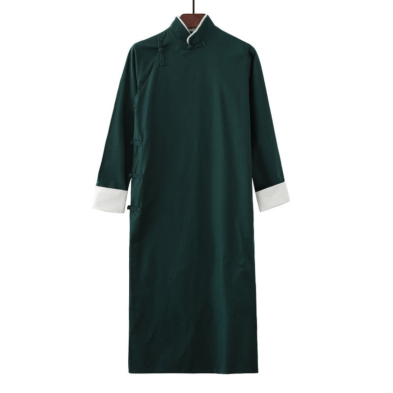 Beth and Brian Qipao - YTTZ Cotton fabric, Chinese Tang suit set and Crosstalk gown