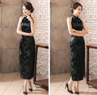 Beth and Brian Qipao- JX Chinese modern style, backless long Qipao