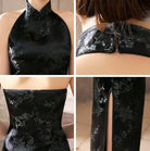 Beth and Brian Qipao- JX Chinese modern style, backless long Qipao