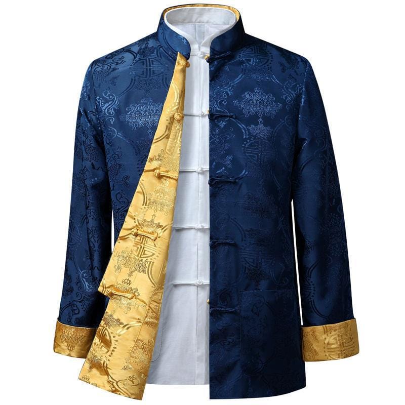 Beth and Brian Qipao - JXGZ Chinese Men double sided Tang suit Jacket, Wedding tang suit jacket