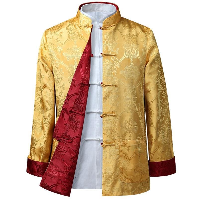 Beth and Brian Qipao - JXGZ Chinese Men double sided Tang suit Jacket, Wedding tang suit jacket