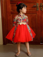 Beth and Brian Qipao-MLS Children Qipao dress, floral pattern Qipao dress for little girls