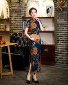 Beth and Brian Qipao- DSM Spring and summer collection, silk long Qipao