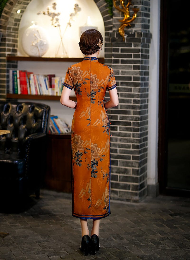 Beth and Brian Qipao- DSM Spring and summer collection, silk long Qipao